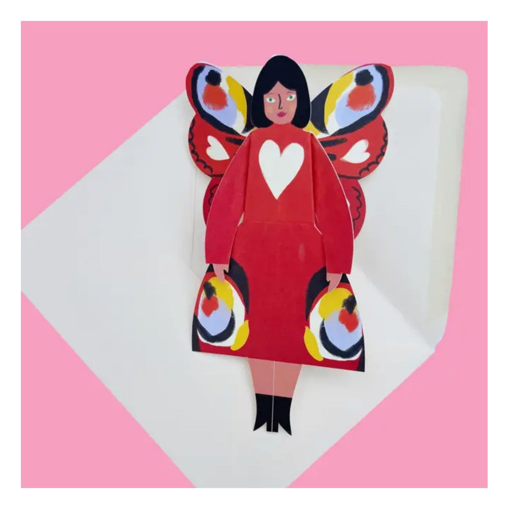 
                  
                    Peacock Butterfly Woman Sitting Card
                  
                