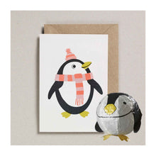  Penguin Paper Balloon Card