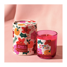 Pink Glass Festive Candle