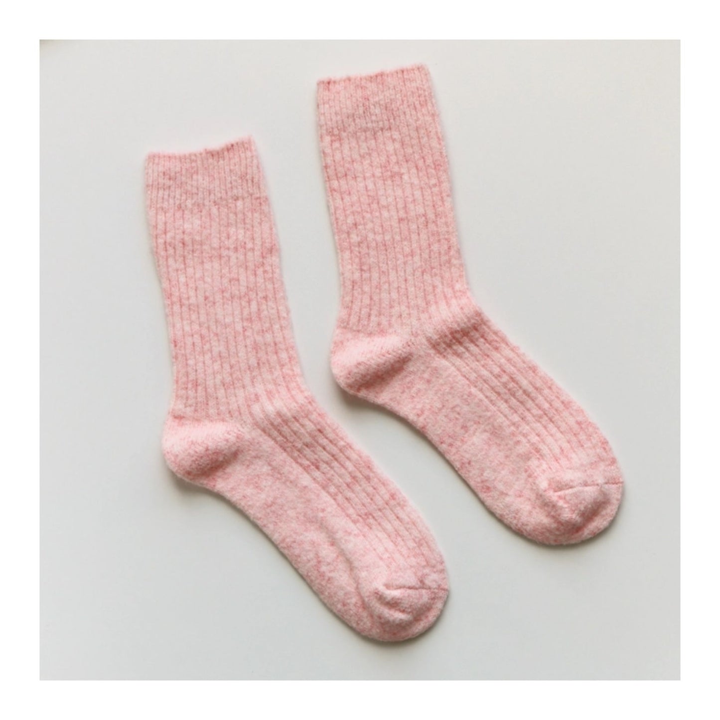 Pink Warm Cashmere & Wool Blend Socks