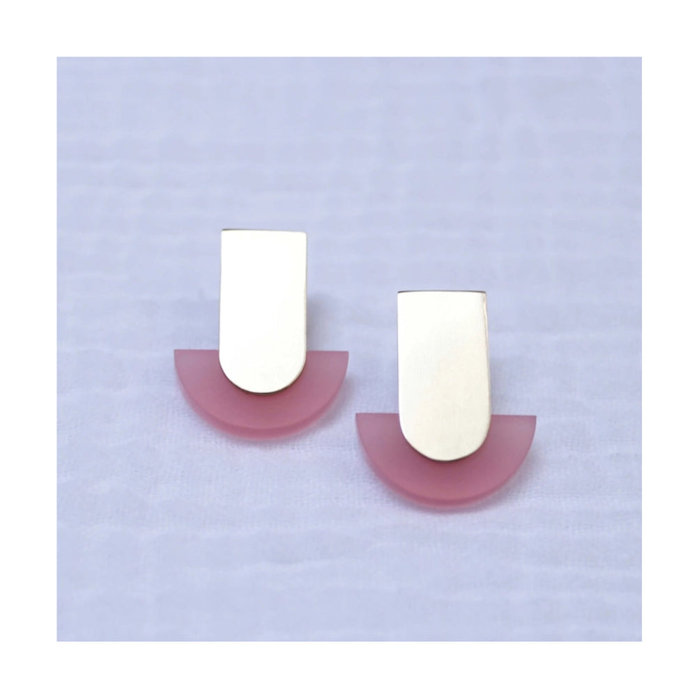 Pink Deco Studs