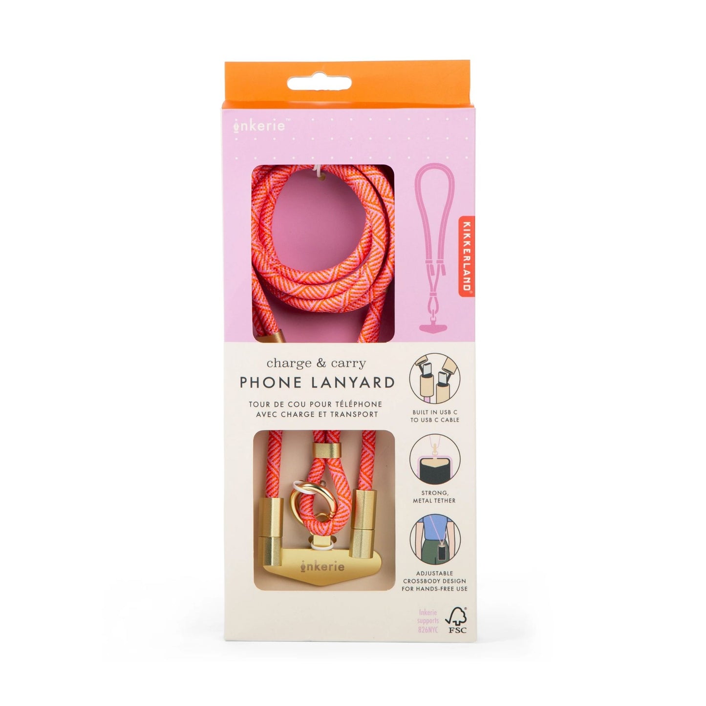 Flamingo Charge & Carry Phone Lanyard