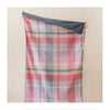 Pink Patchwork Check Recycled Wool Small Picnic Blanket