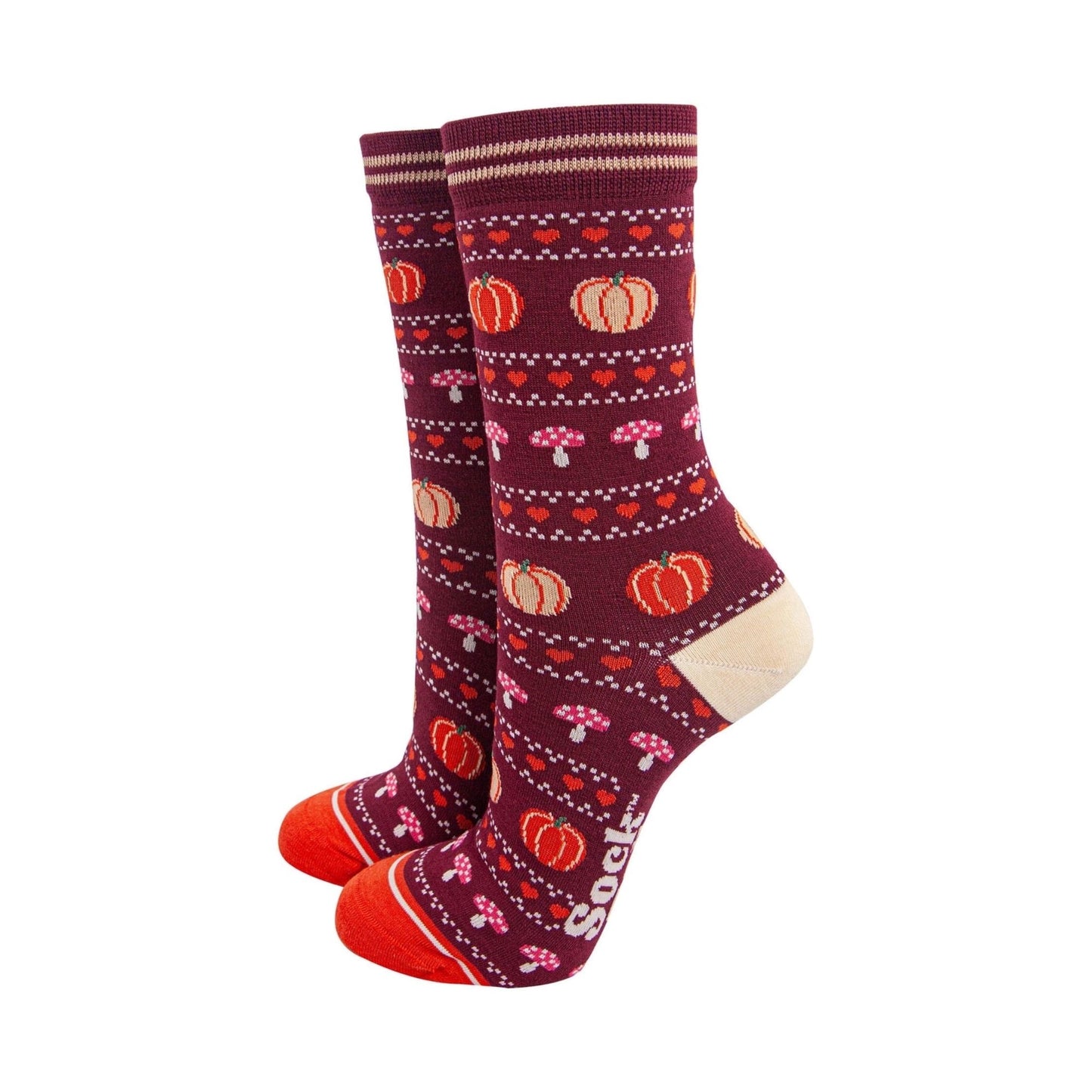 Pumpkins and Toadstools Socks