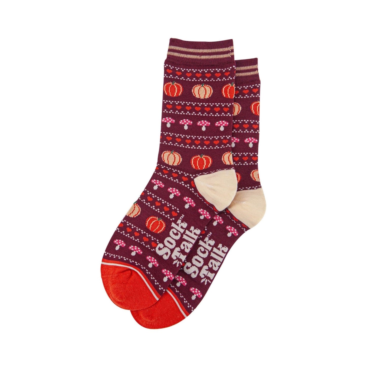 Pumpkins and Toadstools Socks