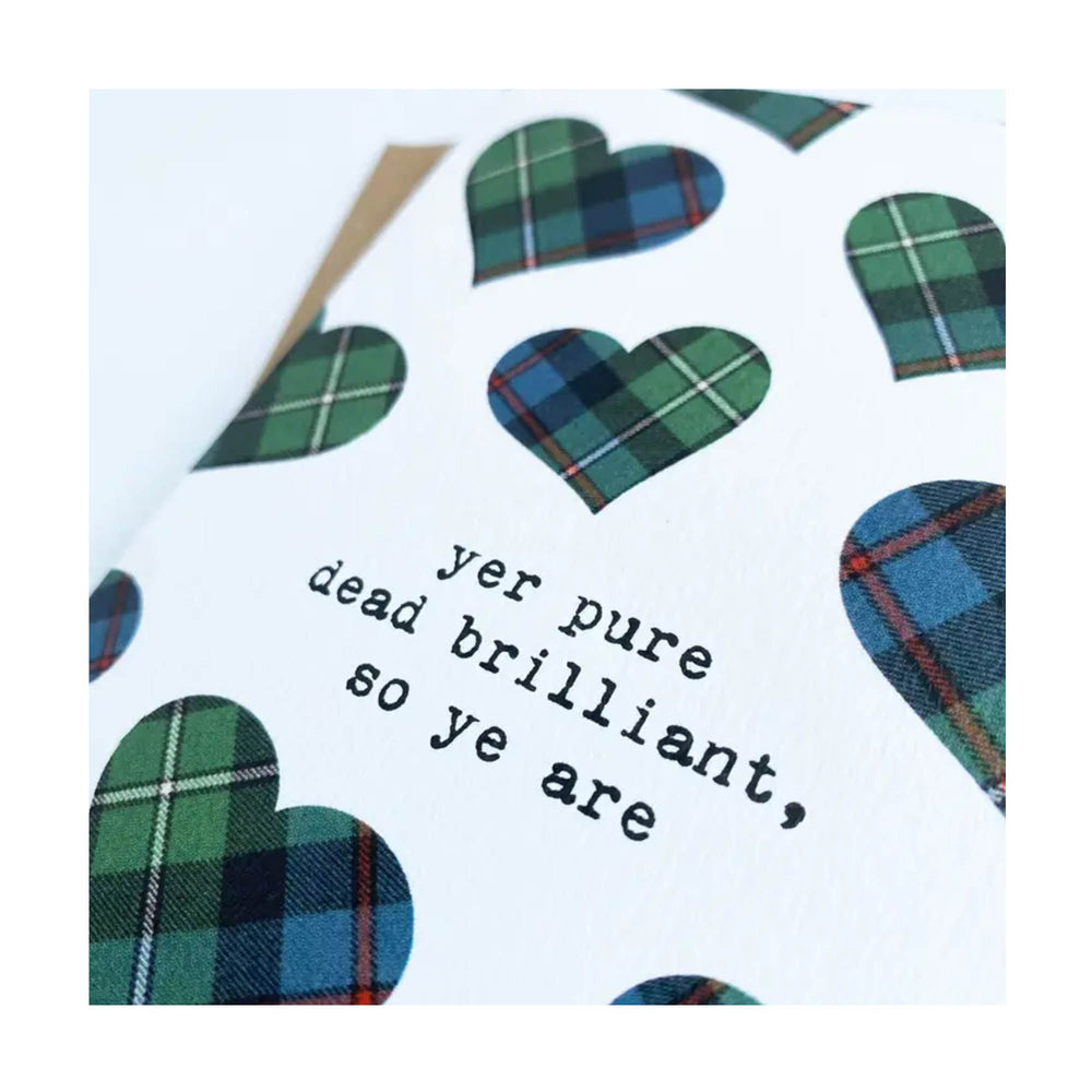 
                  
                    Pure Dead Brilliant Tartan Patter Card
                  
                