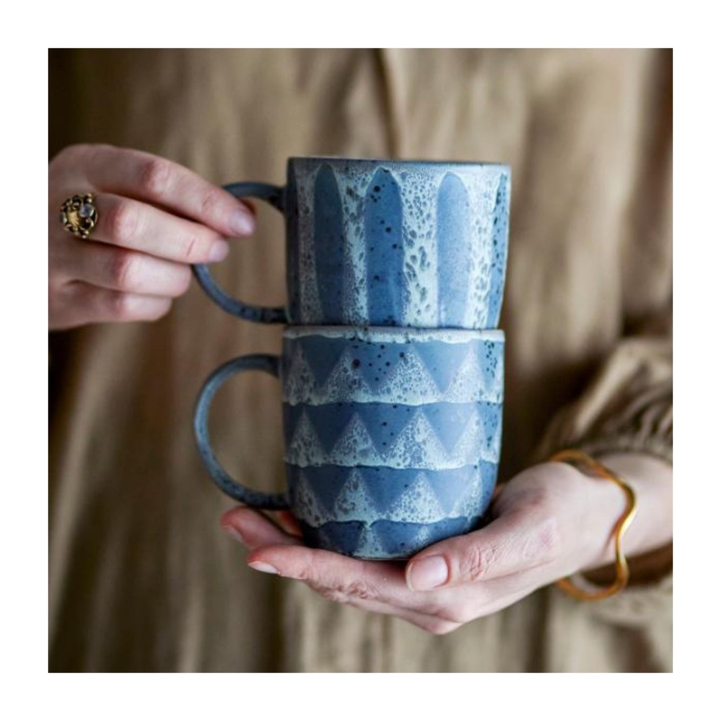 Blue Ramie Mug