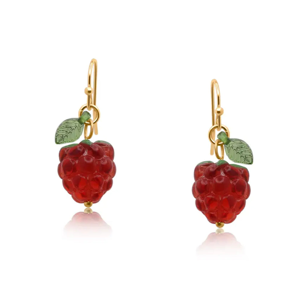 Raspberry Drop Earrings
