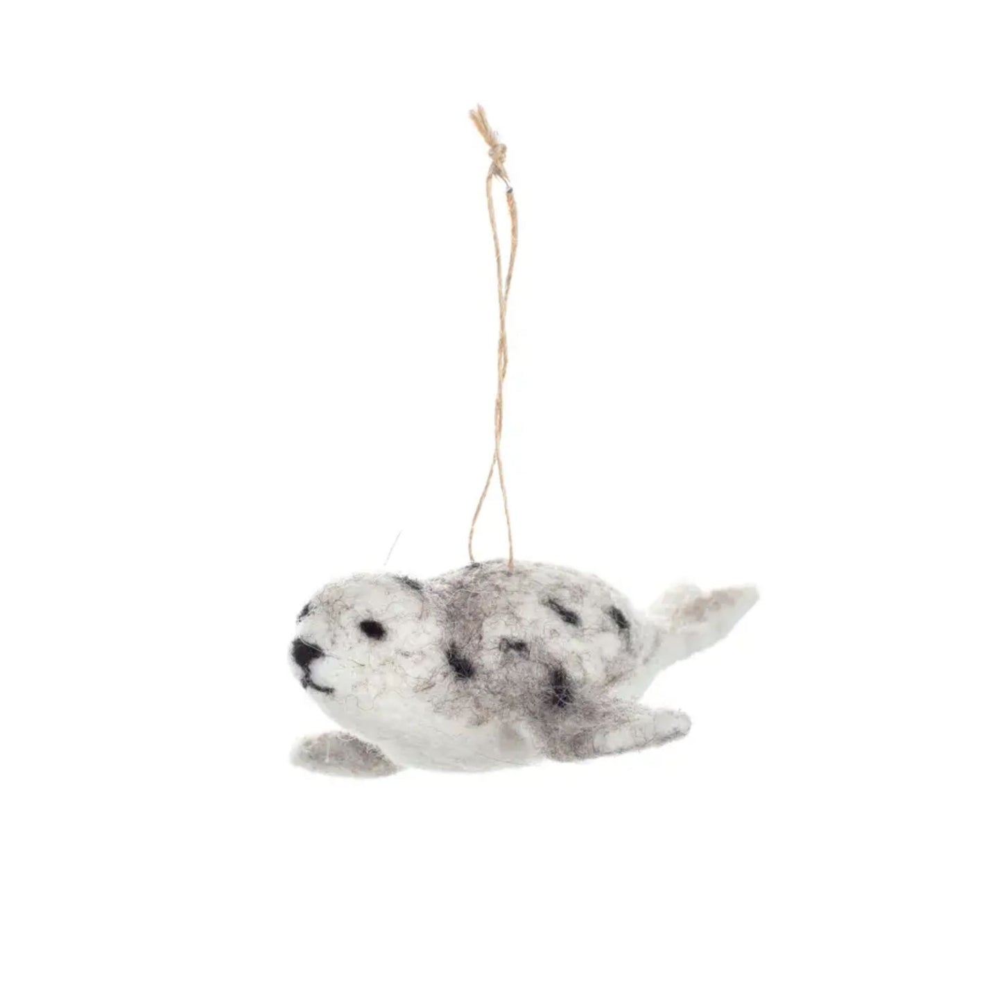 Recumbent Harbour Seal Felt Decoration