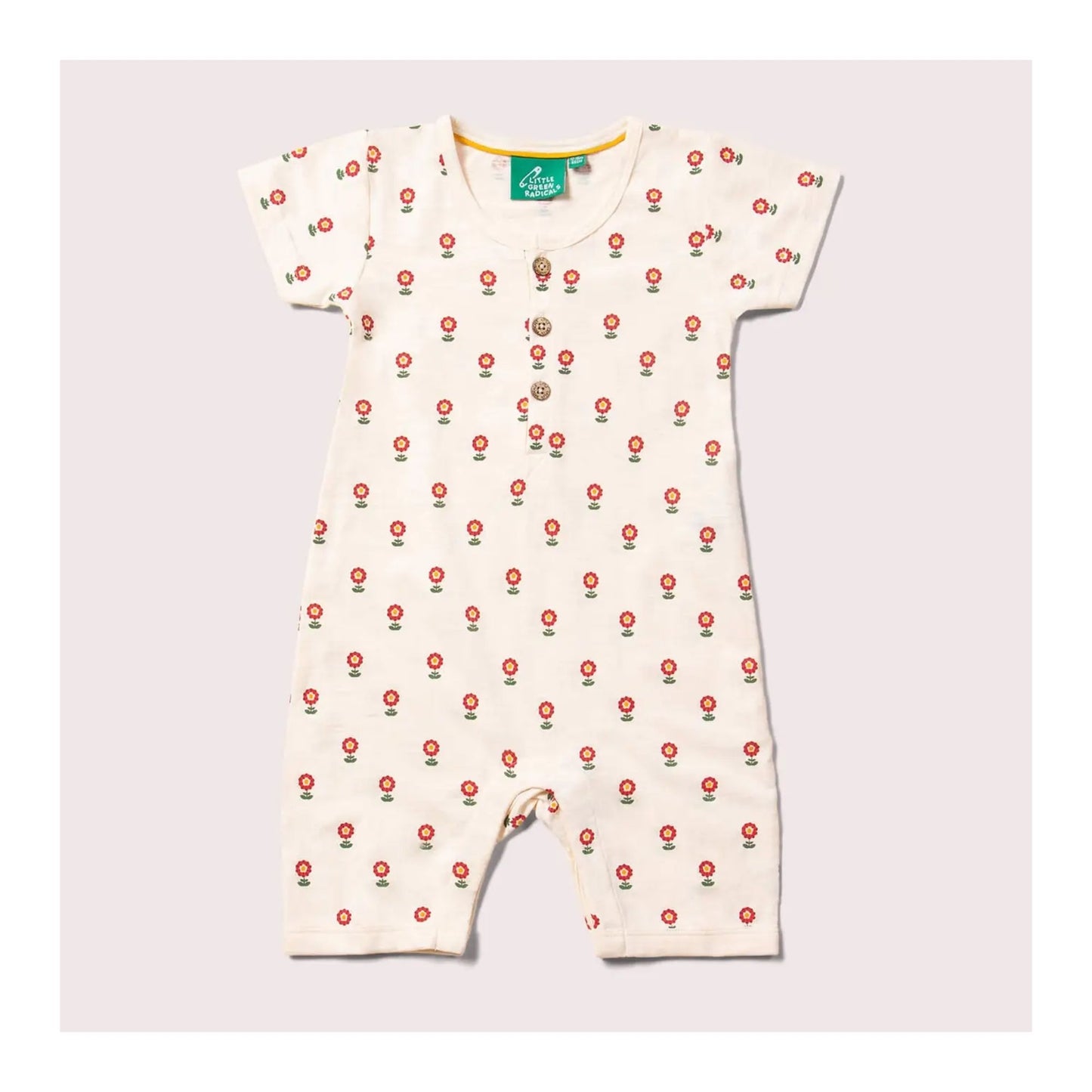 Red Flowers Organic Summer Romper