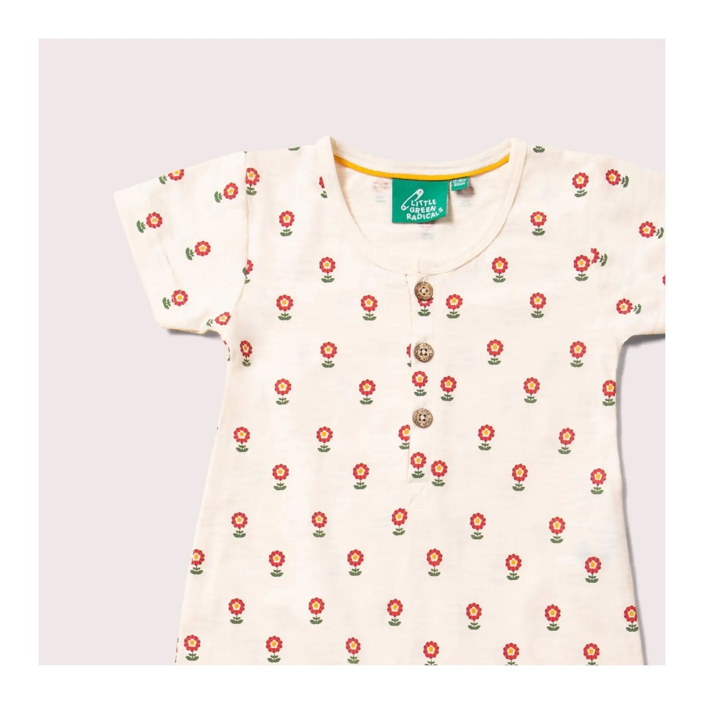 Red Flowers Organic Summer Romper