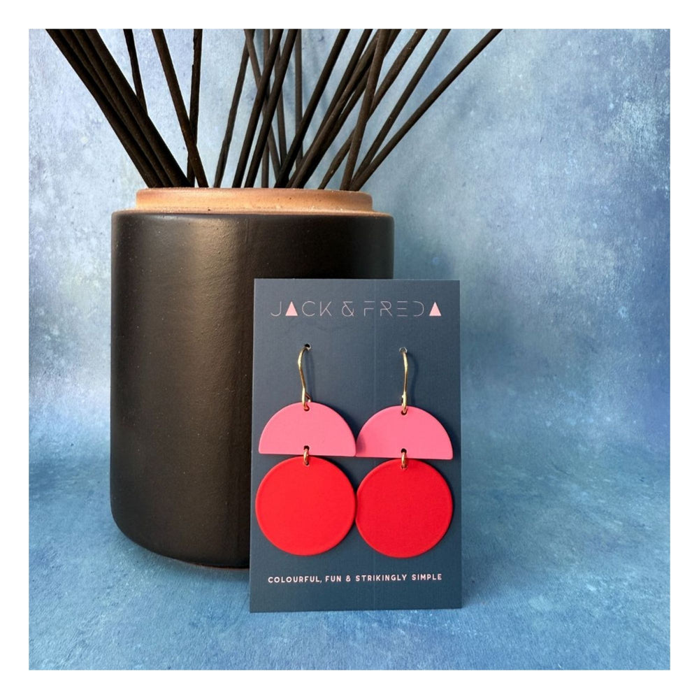 Red & Pink Orla Earrings