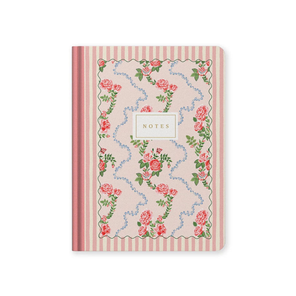 Rose Flutter Stripe Hardback Notebook