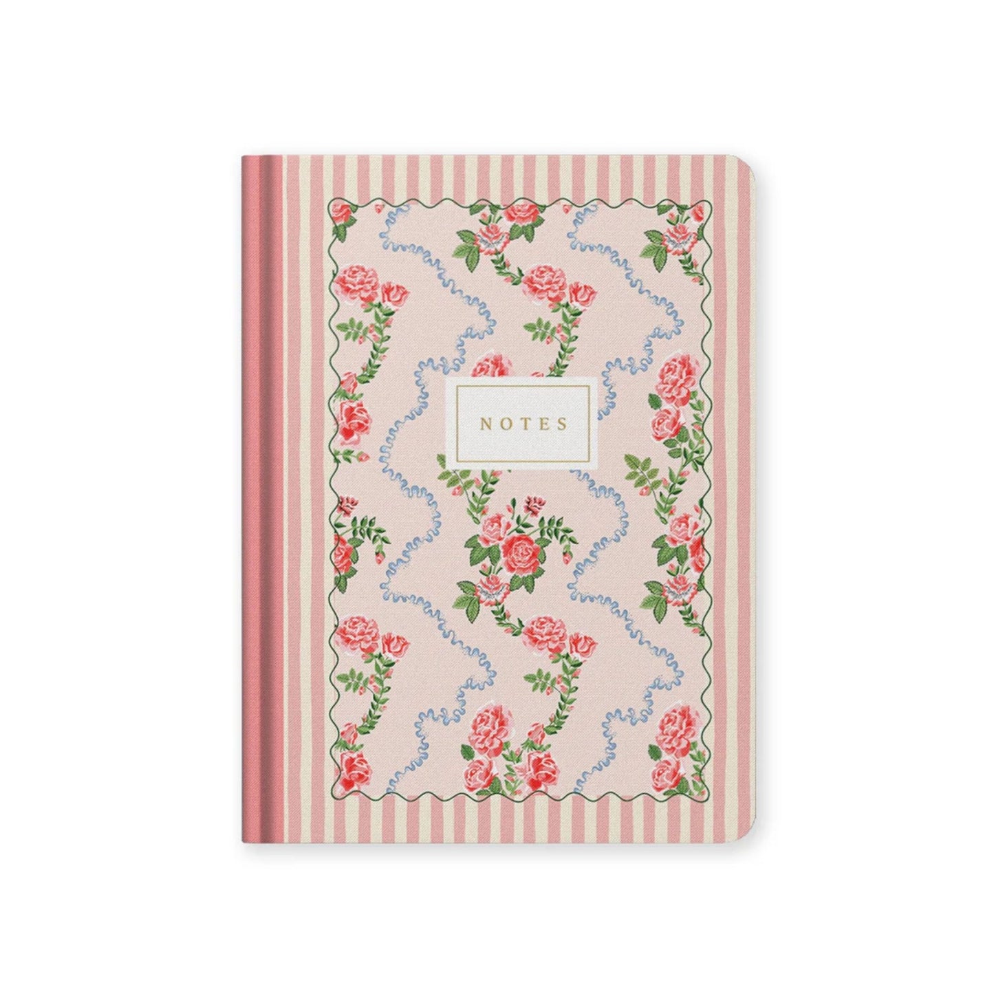 Rose Flutter Stripe Hardback Notebook