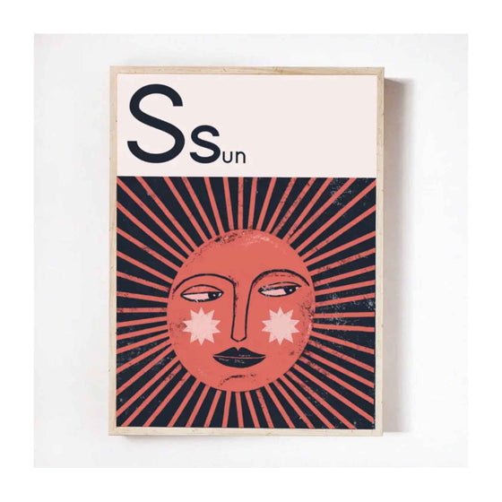 S for Sun Print
