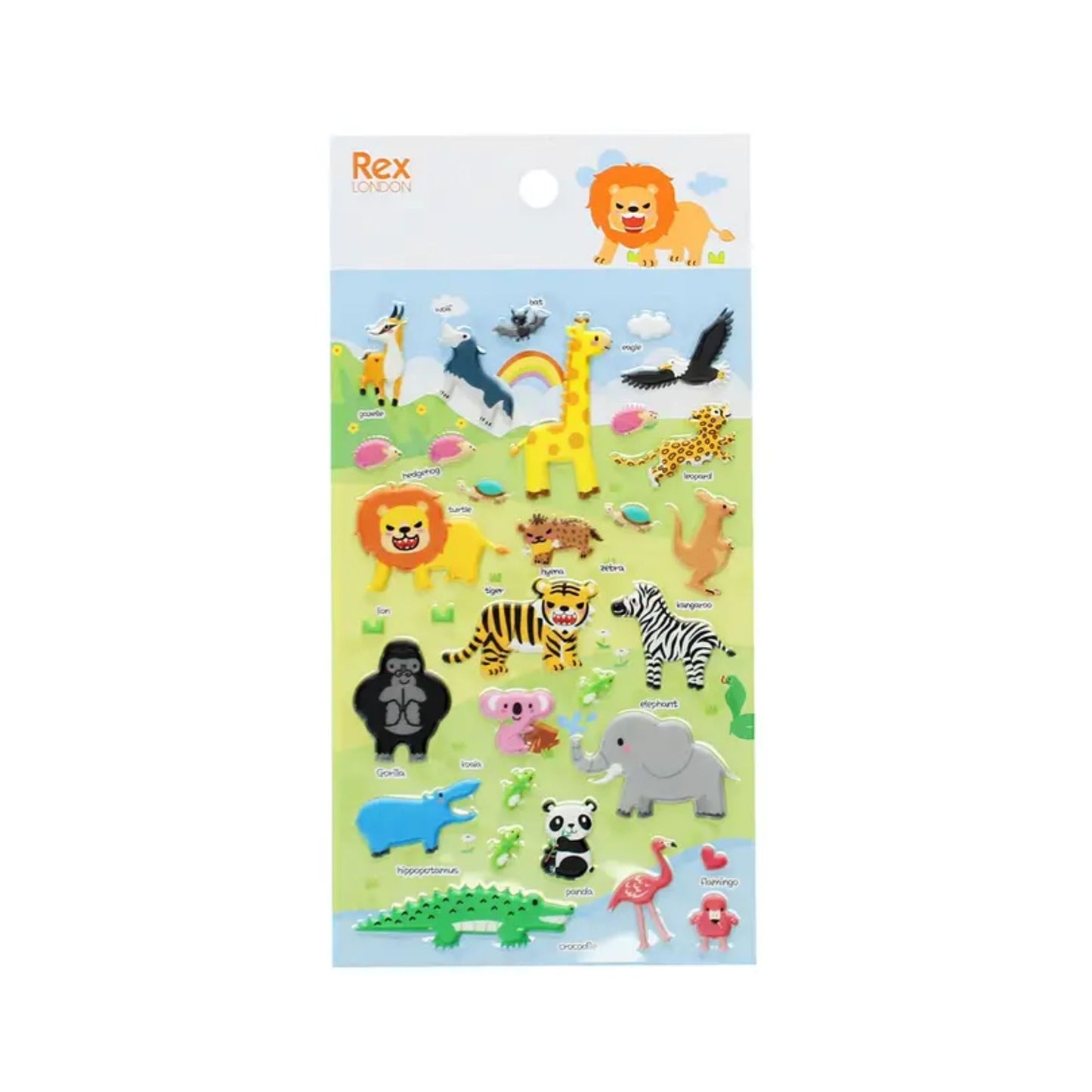 Wild Safari 3D Puffy Stickers