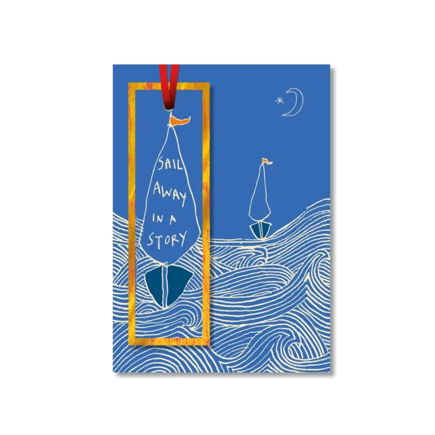 Sail Away in A Story Bookmark Card