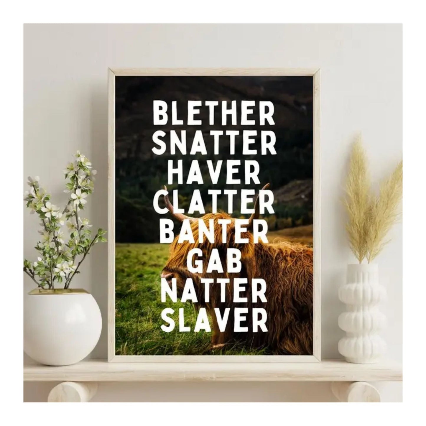 Scottish Words For Talking Print