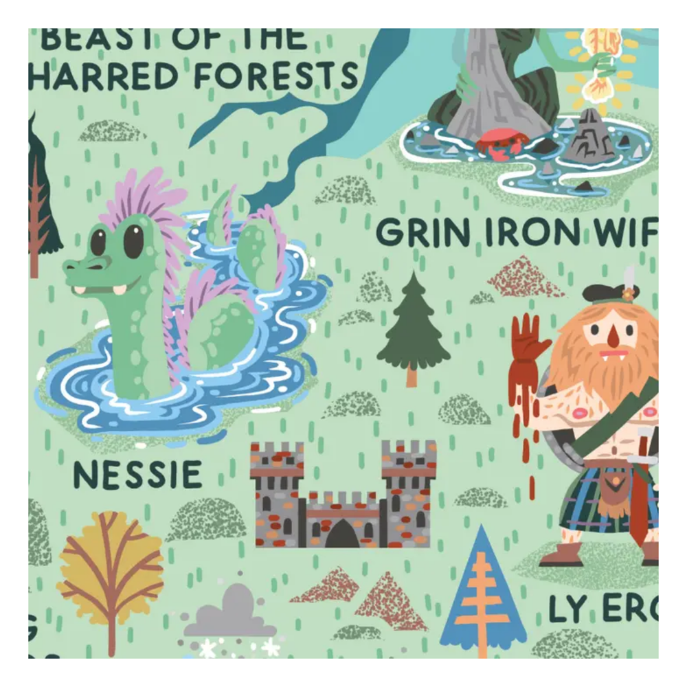 
                  
                    Mythical Beasts of Scotland A3 Art Print
                  
                