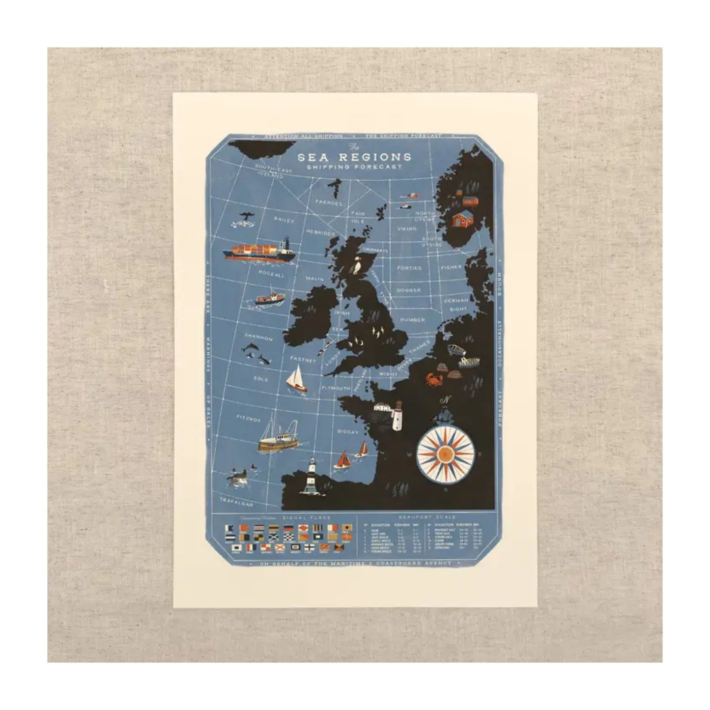 Sea Regions of the UK Print
