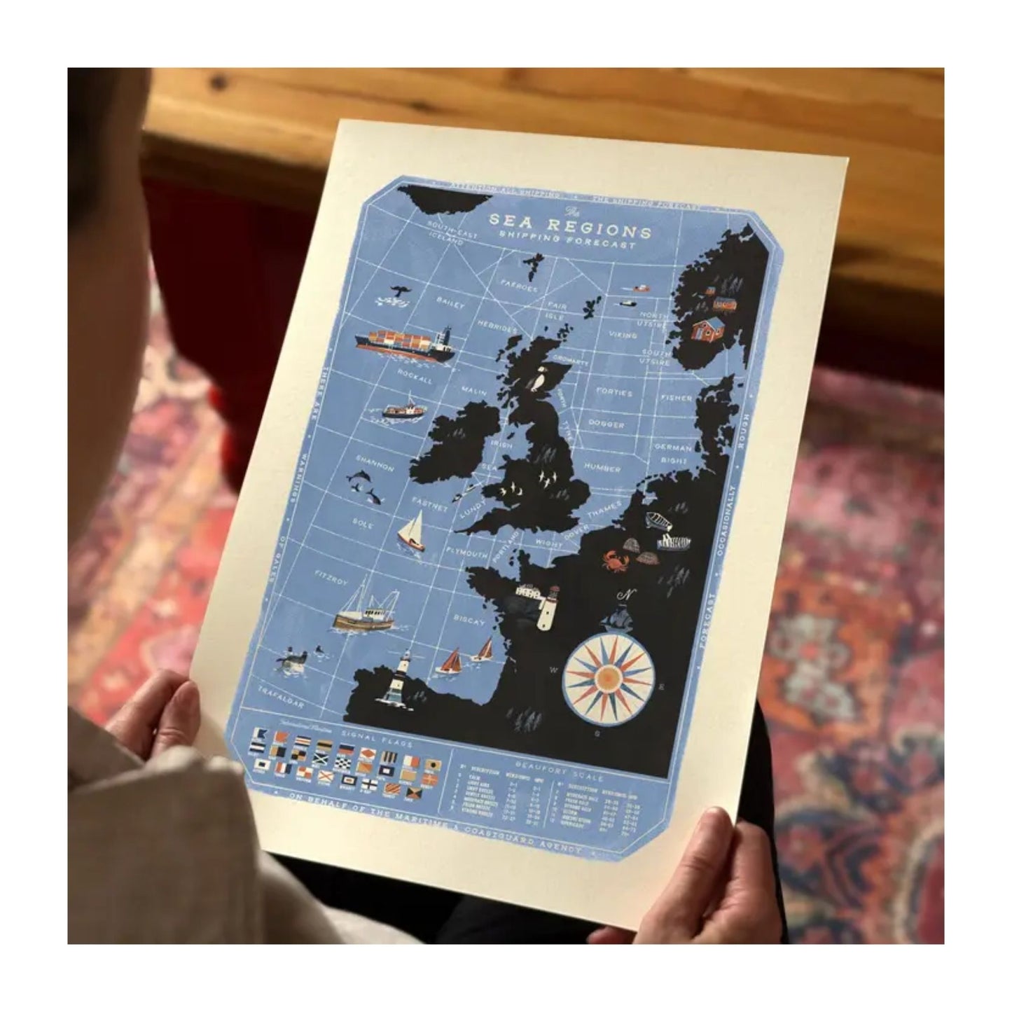 Sea Regions of the UK Print