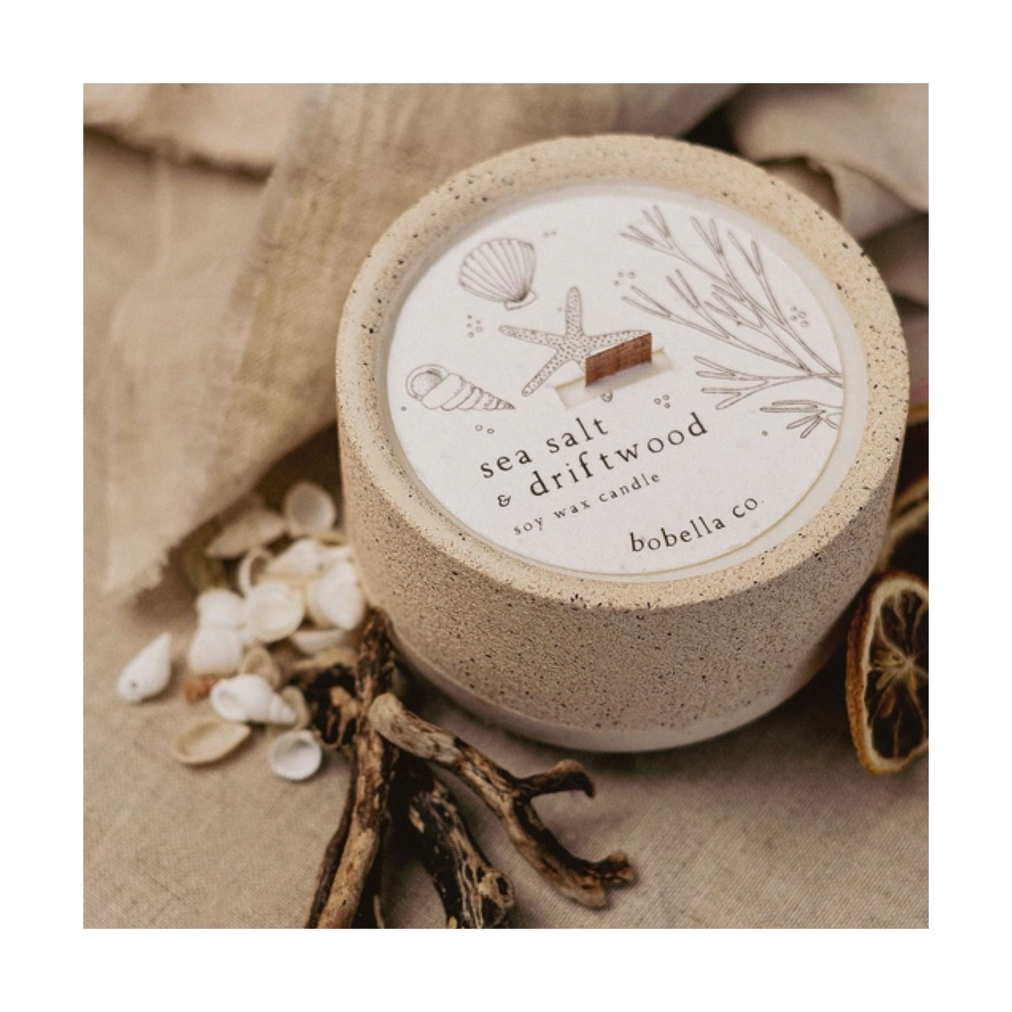 Sea Salt & Driftwood Soy Wax Candle