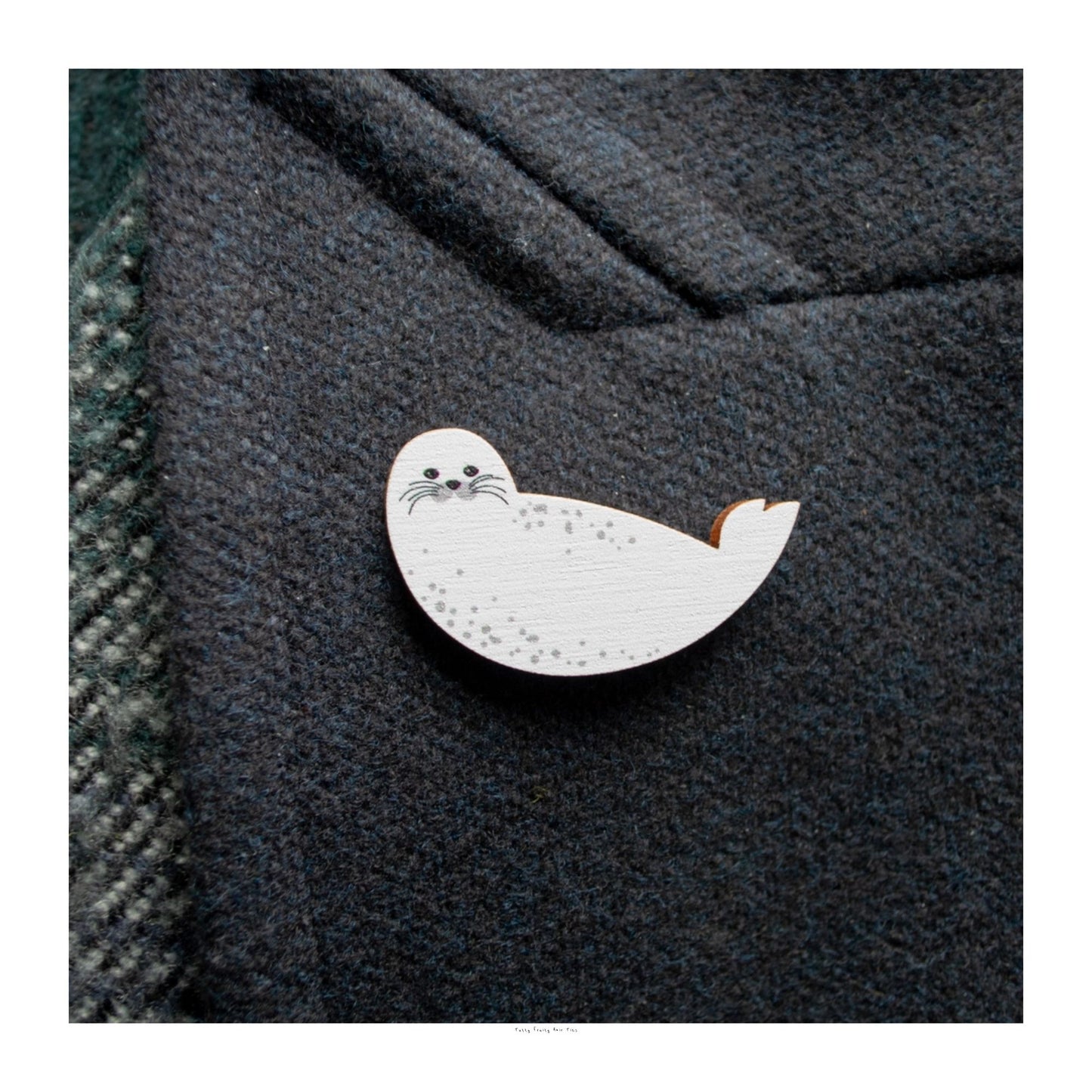 Grey Seal Wooden Pin