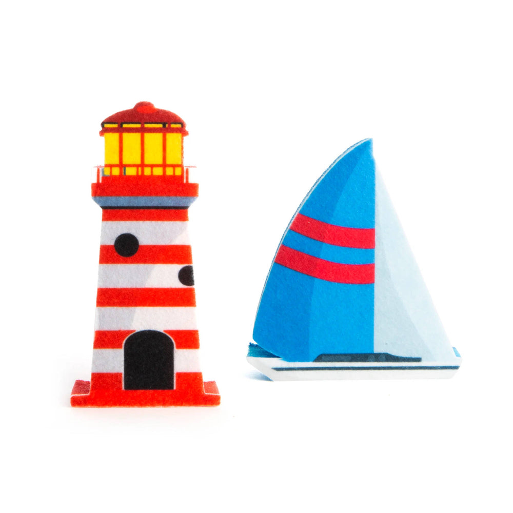 Lighthouse and Boat Sponges