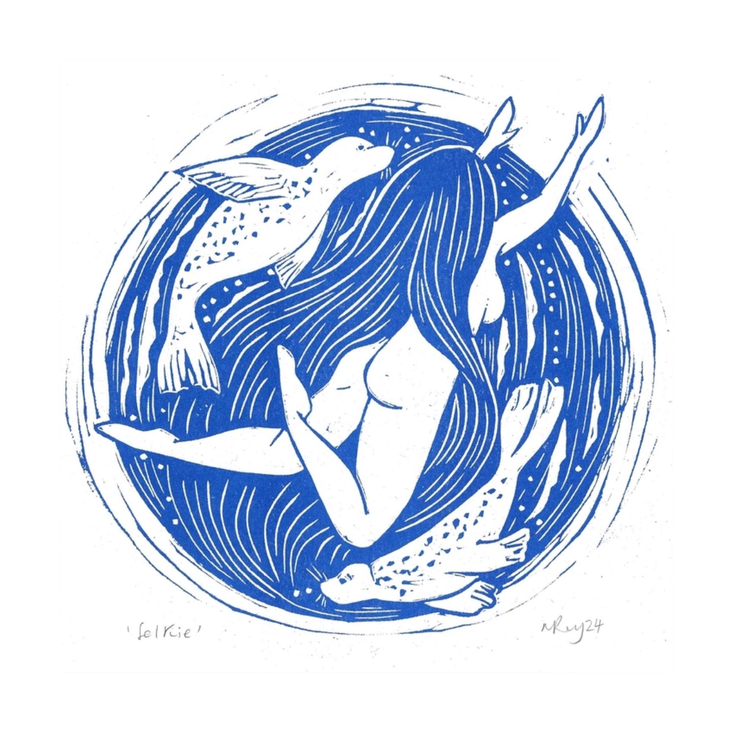 Selkie Risograph Print