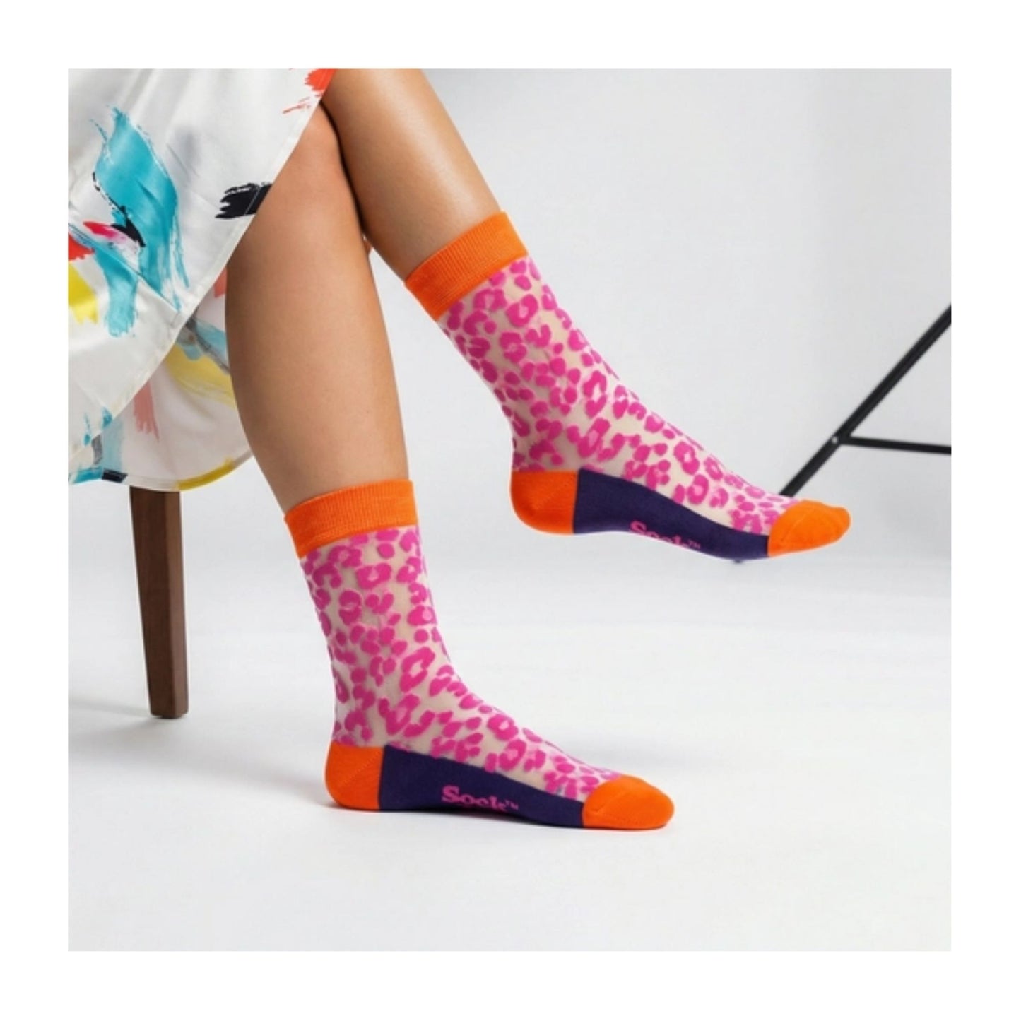Leopard Print Sheer Socks