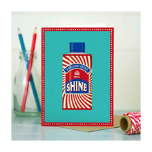  A bold, brilliantly illustrated congratulations card by The Typecast Gallery. It features a graphic representation of a can of brasso, but with the words "A brilliant result you'll shine" printed on the tin. A handy card for all those celebratory moments.&nbsp;