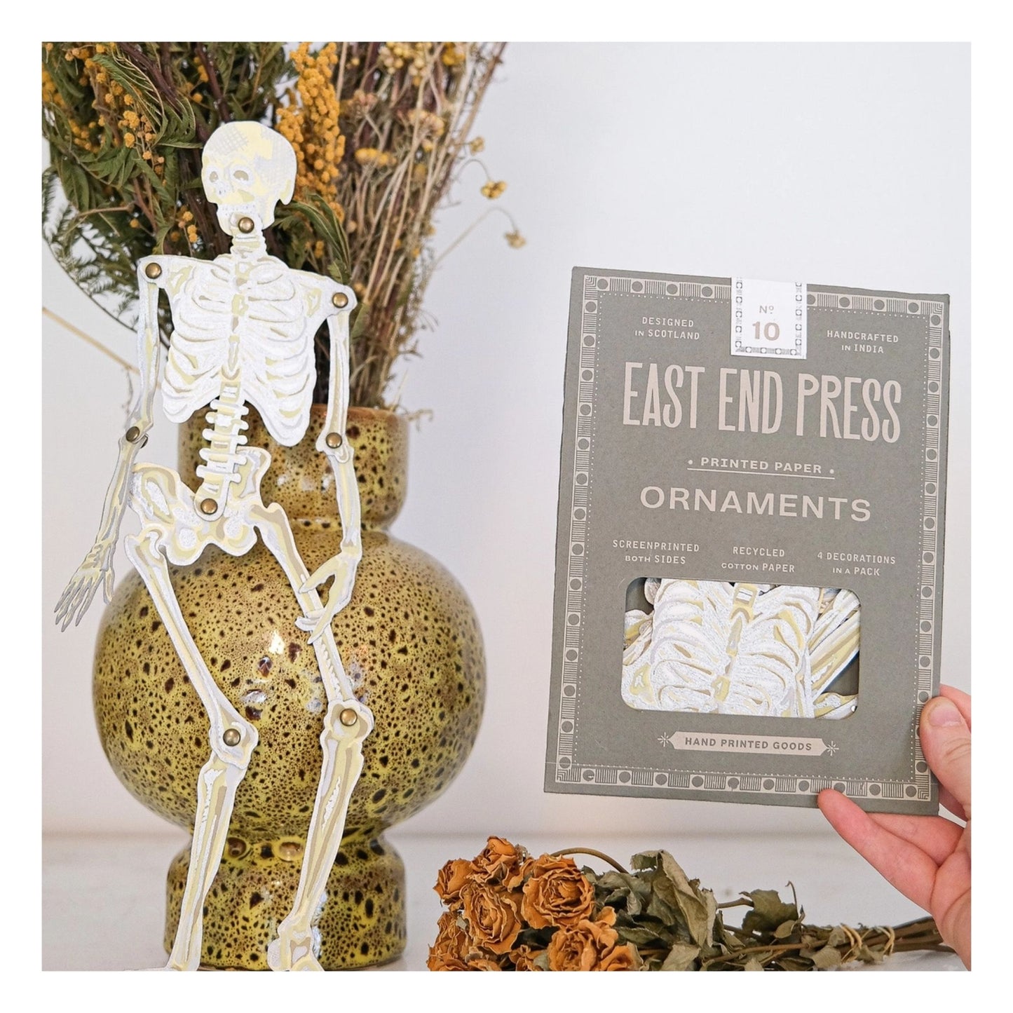 Dancing Skeletons Paper Ornaments
