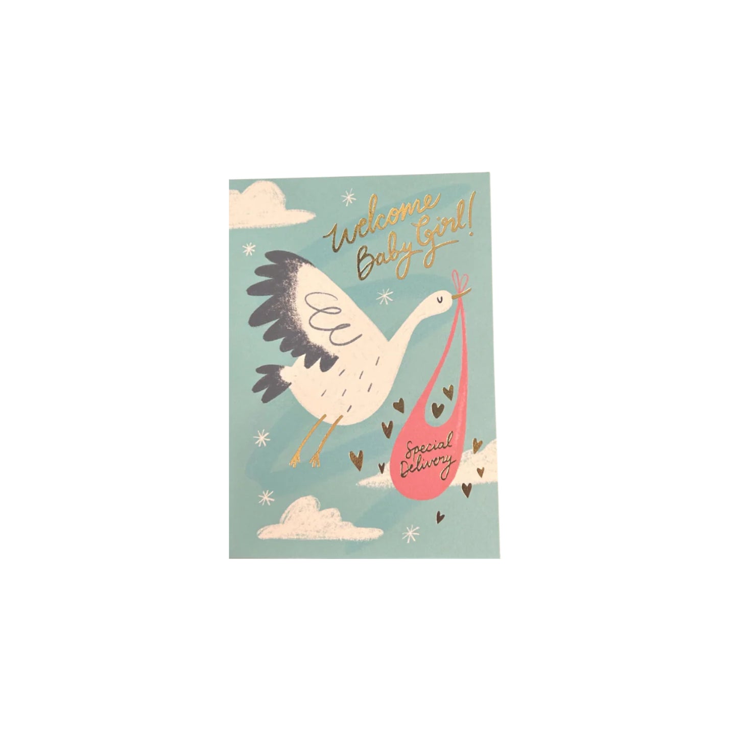 Welcome Baby Girl New Baby Card