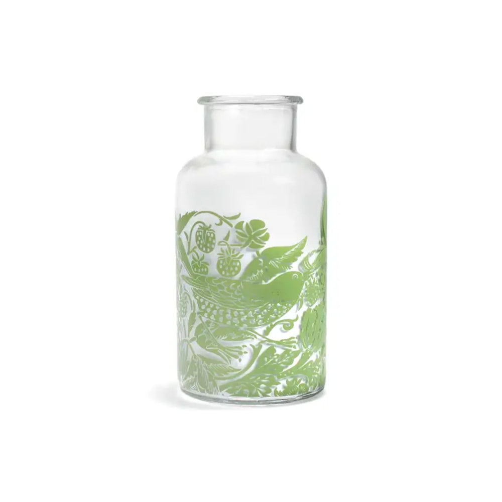 Strawberry Thief Glass Vase