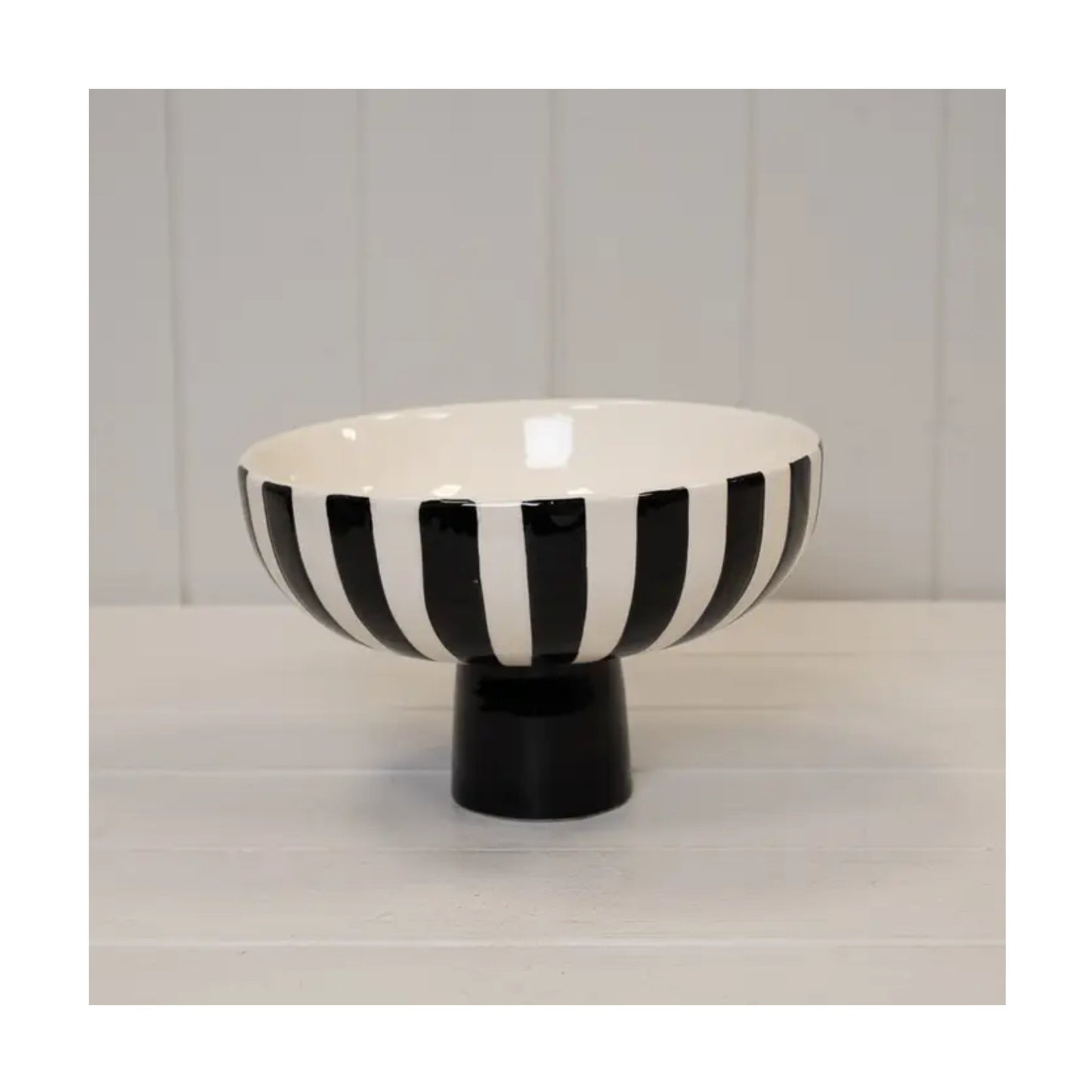 Black and White Striped Bowl