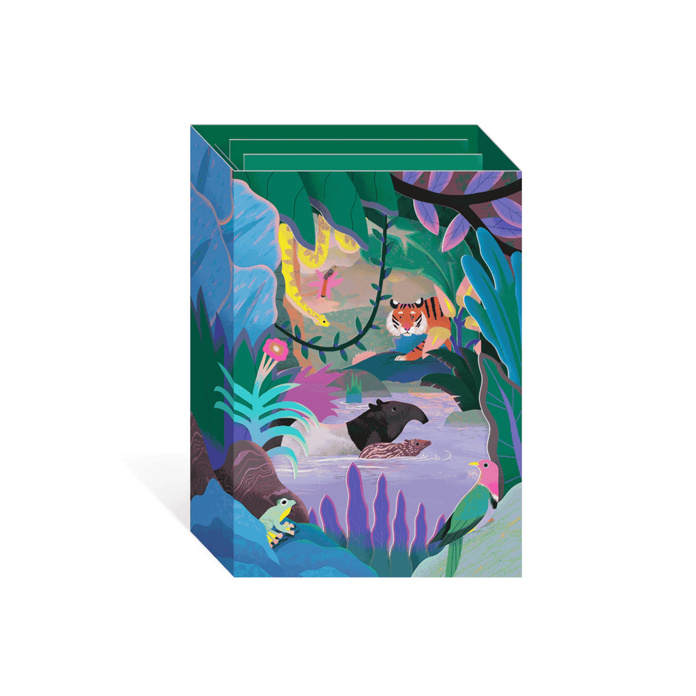 Sumatran Jungle Pop Up Greeting Card
