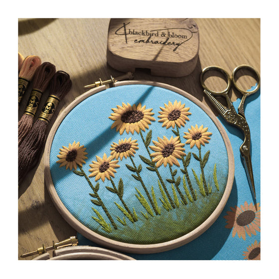 Beginners Embroidery Kit - 'Sunflower Field'