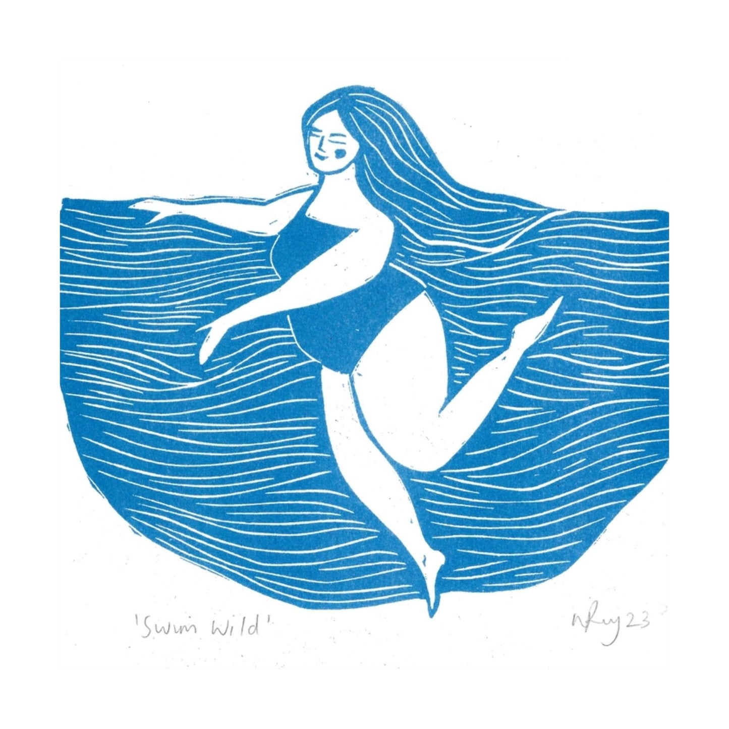 Swim Wild Riso Print