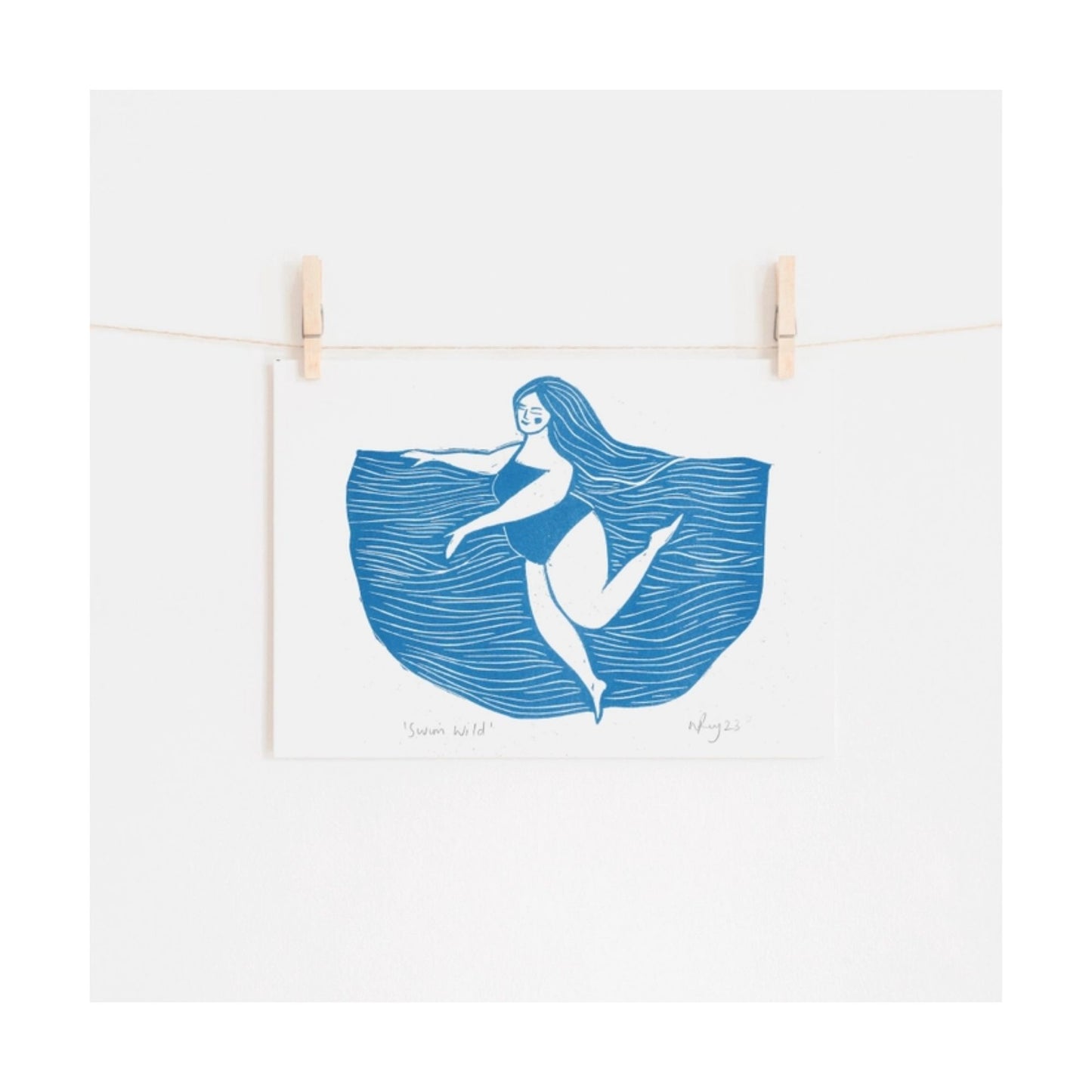 Swim Wild Riso Print