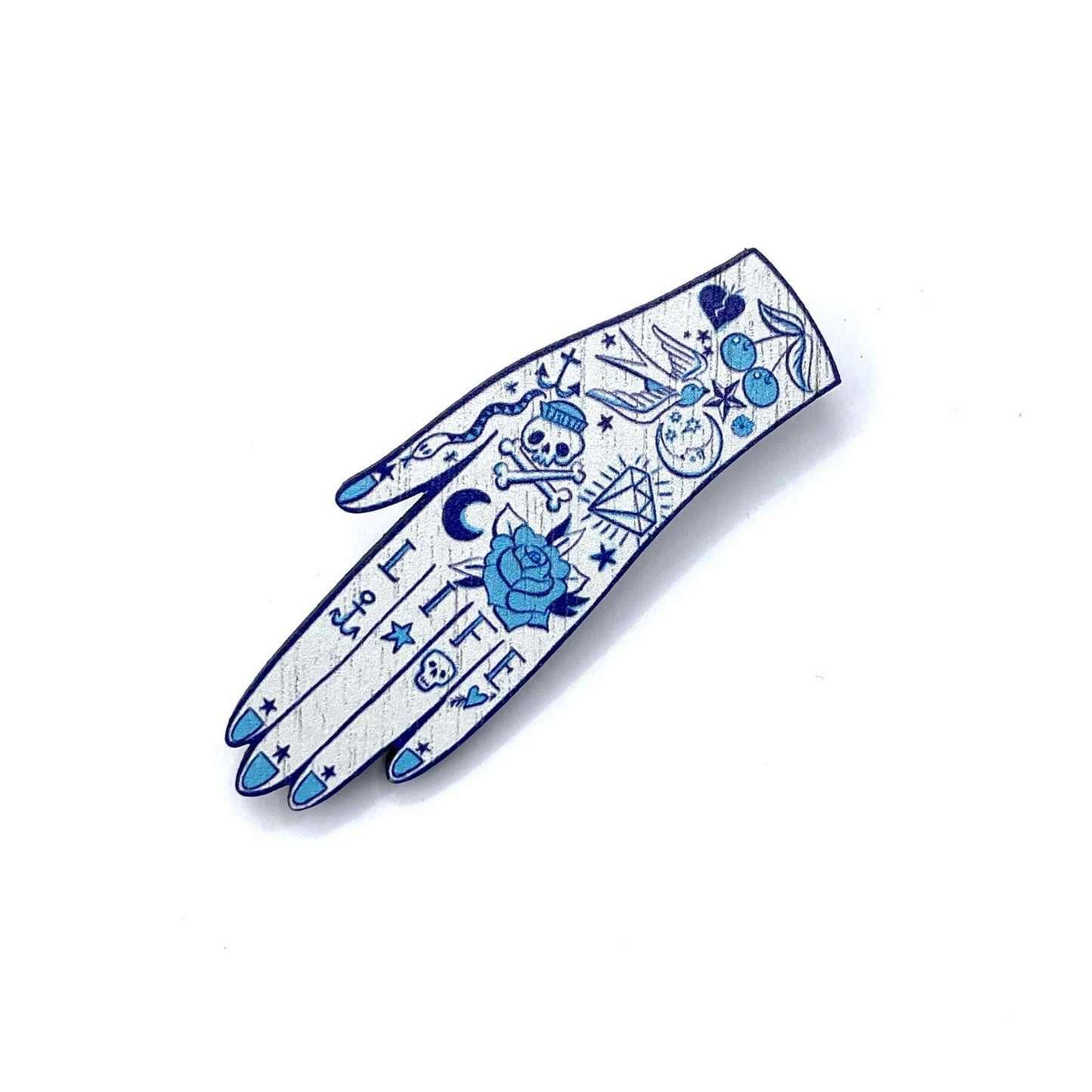 Tattooed Hand Brooch