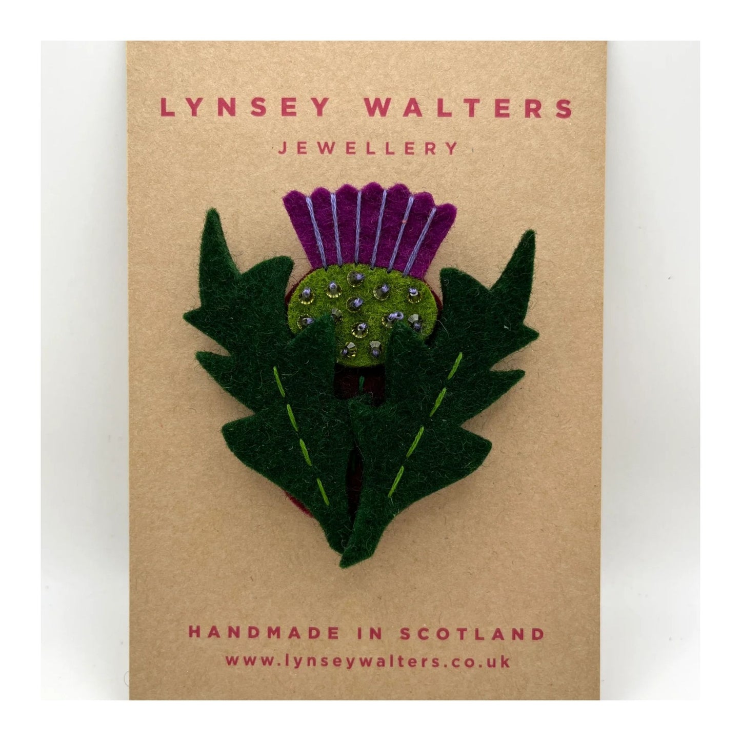 Thistle Felt Brooch