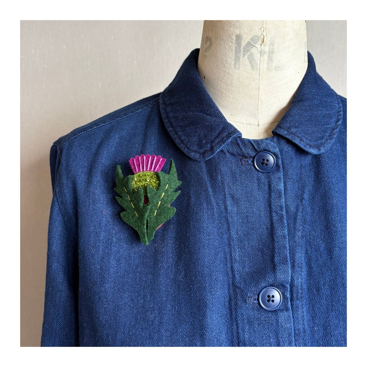 Thistle Felt Brooch