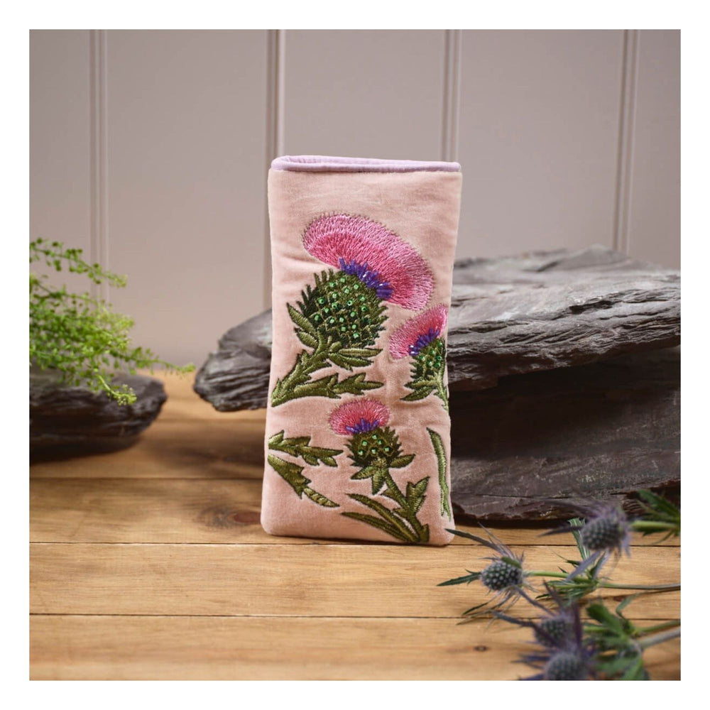 Thistle Velvet Glasses Case