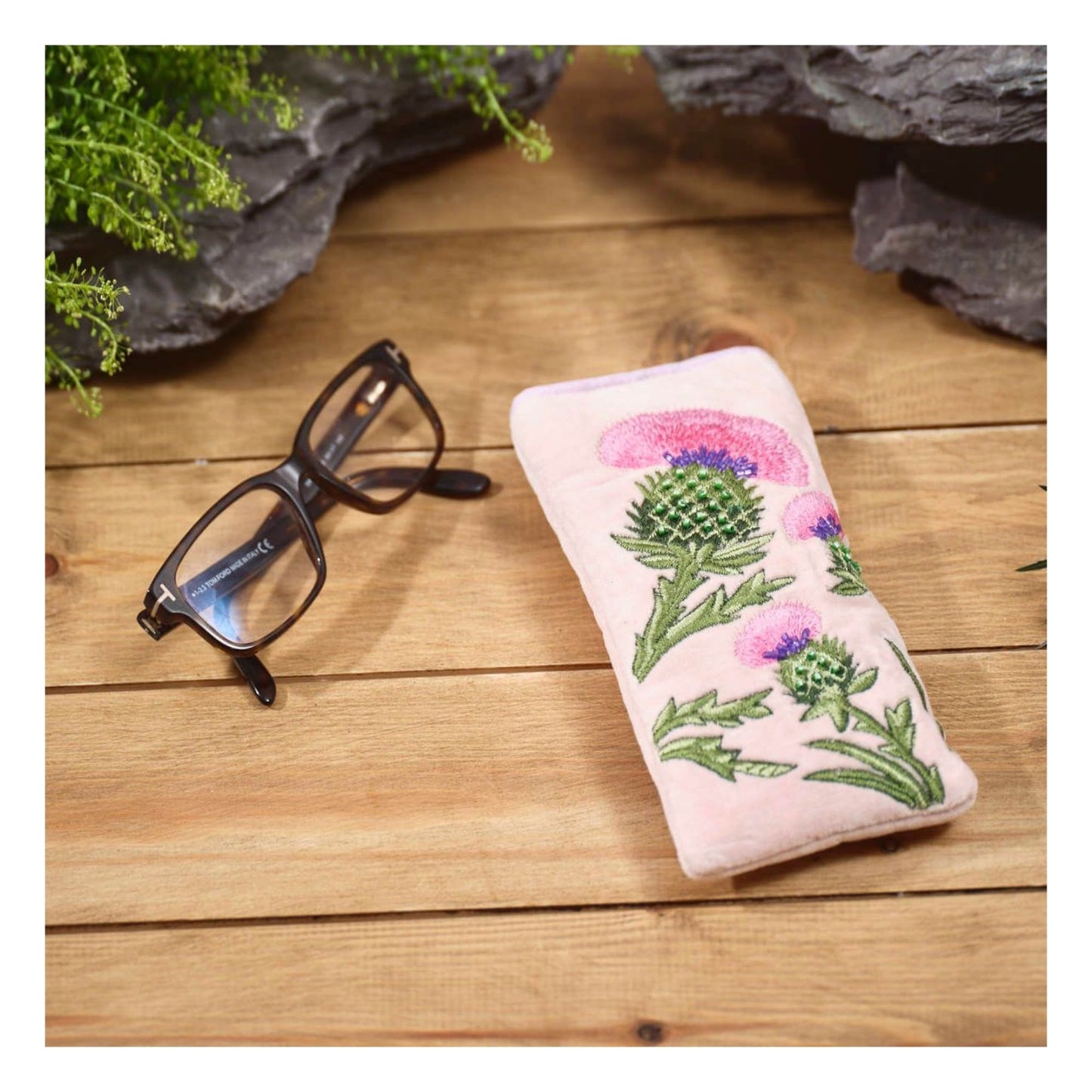 Thistle Velvet Glasses Case