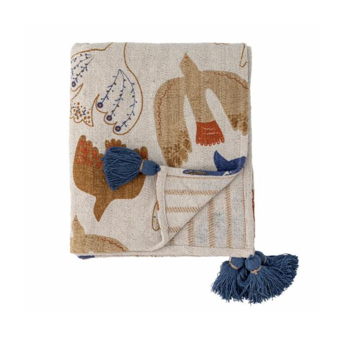 Anniversary Folk Bird Throw