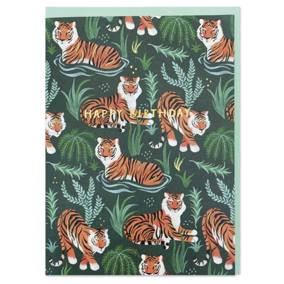 Tiger and Fern 'Happy Birthday' Card