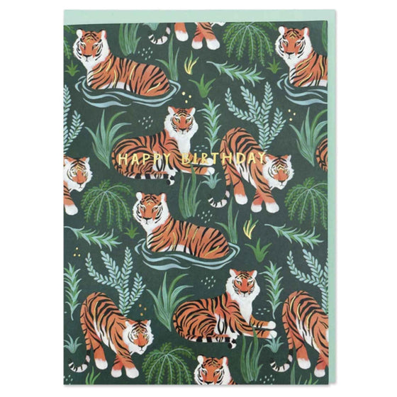 Tiger and Fern 'Happy Birthday' Card