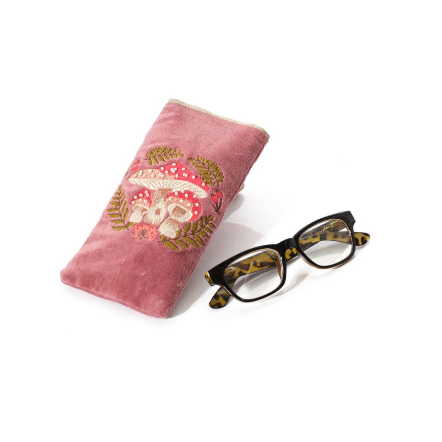Toadstool Velvet Glasses Case