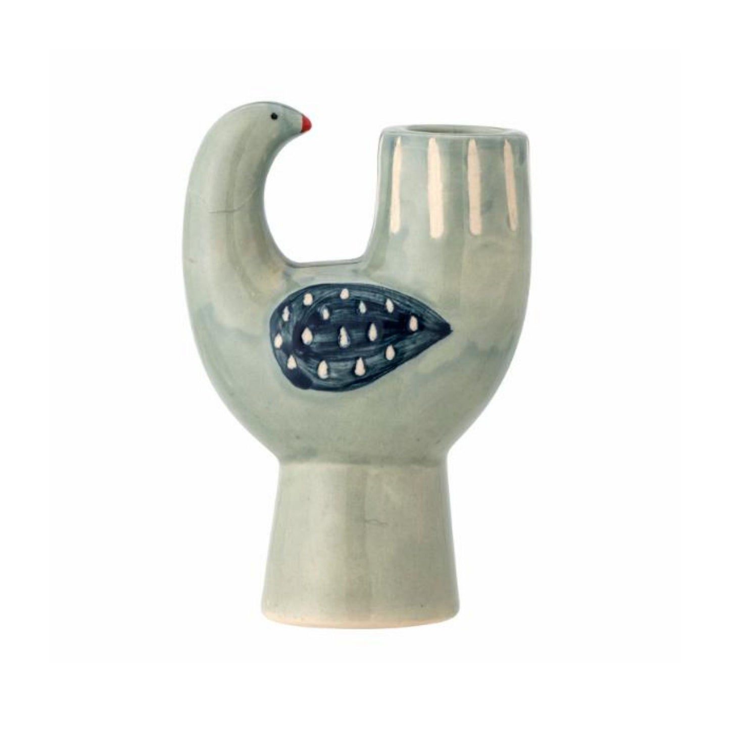 Blue Trudy Bird Candle Holder