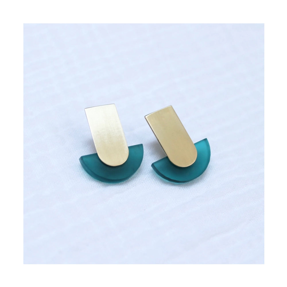 Turquoise Deco Studs